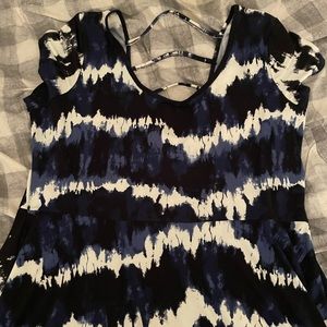 Bobbie Brooks Blue tye dye knee length dress